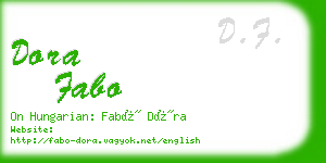 dora fabo business card